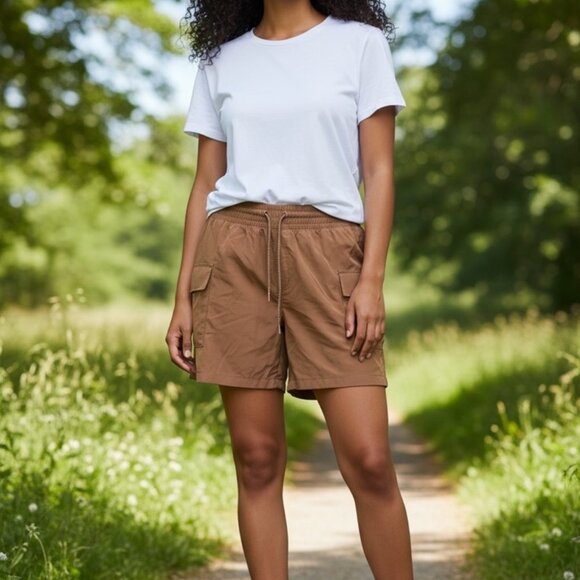 687 WOMENS XXL BROWN SHORT BY STRETCH TECH - Picture 1 of 1